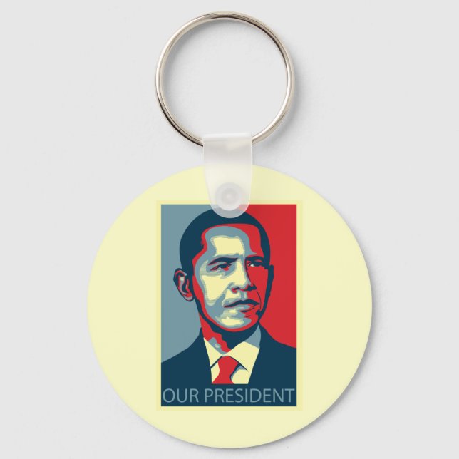 Our President Obama Keychain (Front)