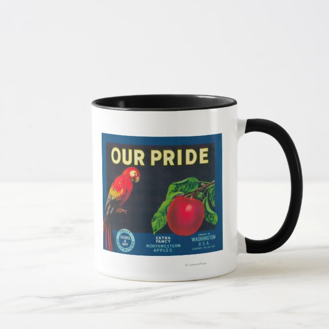 Our Pride Apple Label - Washington State Mug (Right)