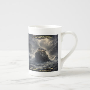 Our refuge & strength bone china mug