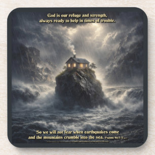 Our refuge & strength coaster