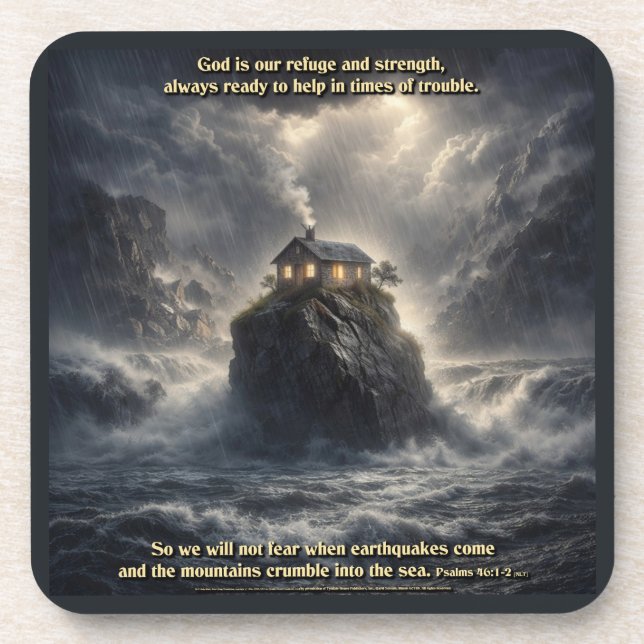Our refuge & strength coaster (Front)