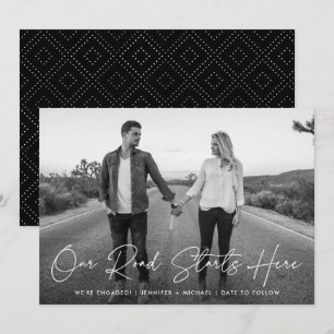 Our Road Starts Here Photo Engagement Announcement