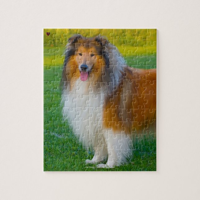 Our Rough Collie Our Family Pet Jigsaw Puzzle (Vertical)