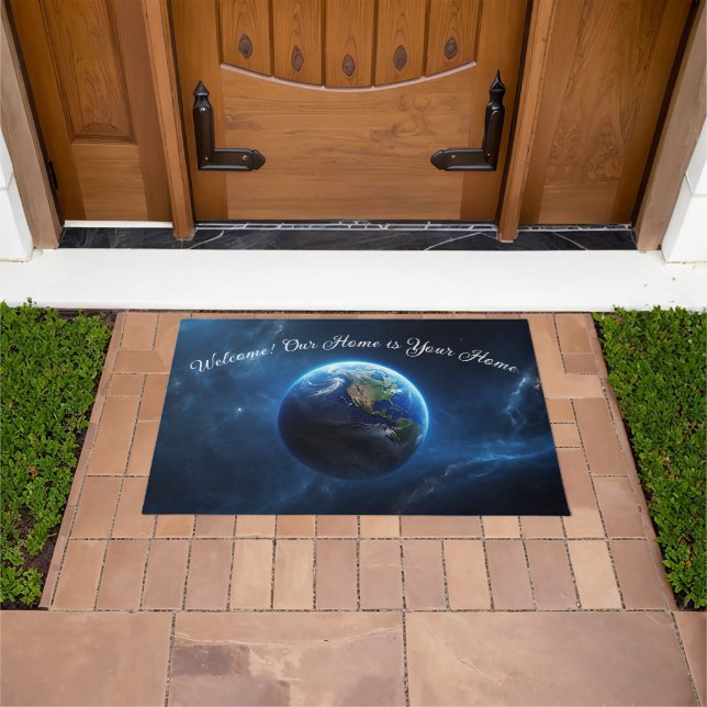 Our Sapphire Home in Space Doormat (Outdoor)