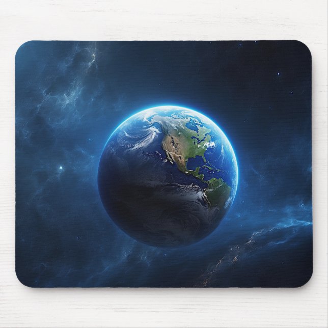 Our Sapphire Home in Space Mouse Pad (Front)