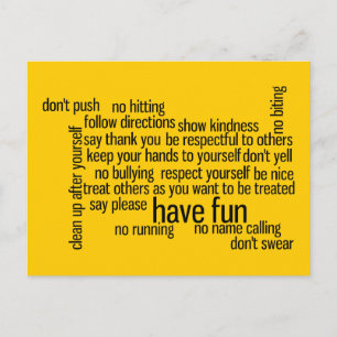 Our School Classroom Rules Postcard