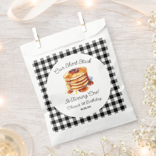 Our Short Stack Pancakes Breakfast Birthday Party Favour Bag (Clipped)