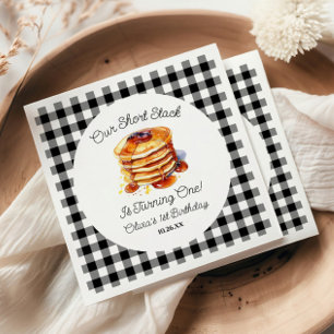 Our Short Stack Pancakes Breakfast Birthday Party Napkin