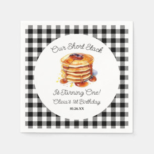 Our Short Stack Pancakes Breakfast Birthday Party Napkin