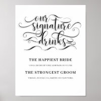 Our Signature Drinks Wedding Bar Sign