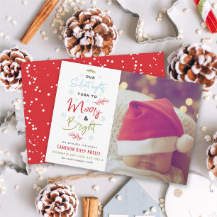 Our Silent Nights Turn To Merry And Bright Photo Holiday Card