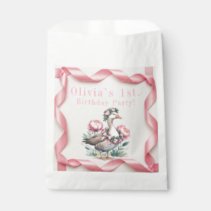 Our Silly Goose is Turn One Birthday Favour Bag