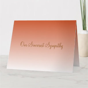 Our Sincerest Sympathy Paper Greeting Card