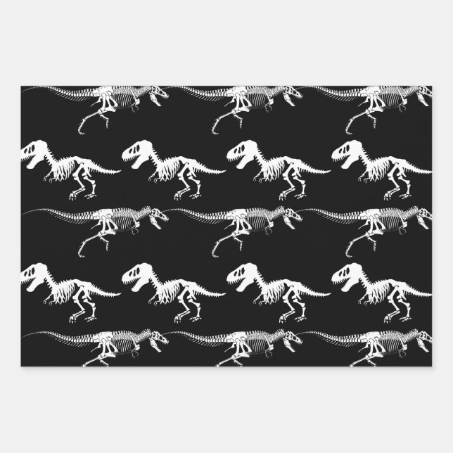 Our Skeleton Dinosaur Wrapping Paper (Front 3)