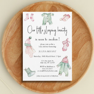 Our sleeping beauty  baby shower  invitation