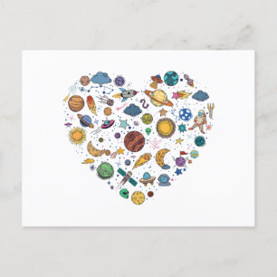 Our Solar System planet, Science Education Space k Holiday Postcard