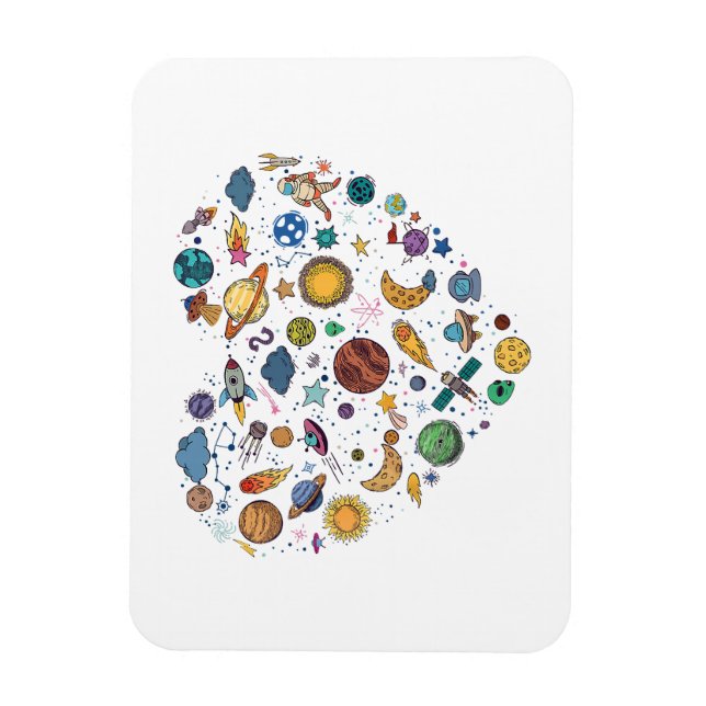 Our Solar System planet, Science Education Space k Magnet (Vertical)