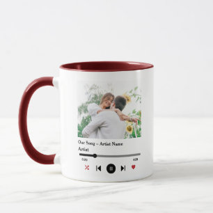 Our Song Custom 2 Photos Mug – Romantic Music Gift