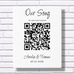 Our Song QR Code | Personalized Keepsake  Faux Canvas Print<br><div class="desc">Modern QR Code keepsake which you can personalize by adding your own QR link to your special song.</div>