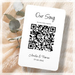 Our Song QR Code | Personalized Keepsake  Magnet<br><div class="desc">Introducing "Our Song Keepsake Magnet" - a unique and personal way to cherish that special melody forever. Featuring a sleek white background and elegant black script, the magnet may be personalized by adding your very own QR link to your favourite love song. Simply scan the code and relive memories on...</div>