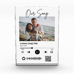 Our Song Wedding Music Scannable QR Code Acrylic Photo Block