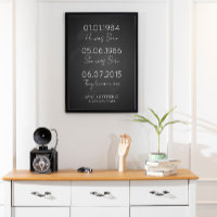 Our Special Dates Chalkboard Wedding, Engagement