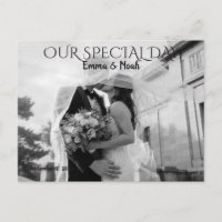 Our Special Day Romantic Couple Photo Postcard