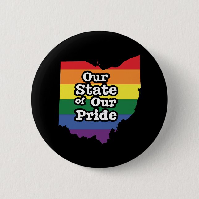 Our State of Our Pride | Ohio 2 Inch Round Button (Front)