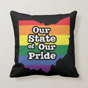 Our State of Our Pride Ohio Throw Pillow