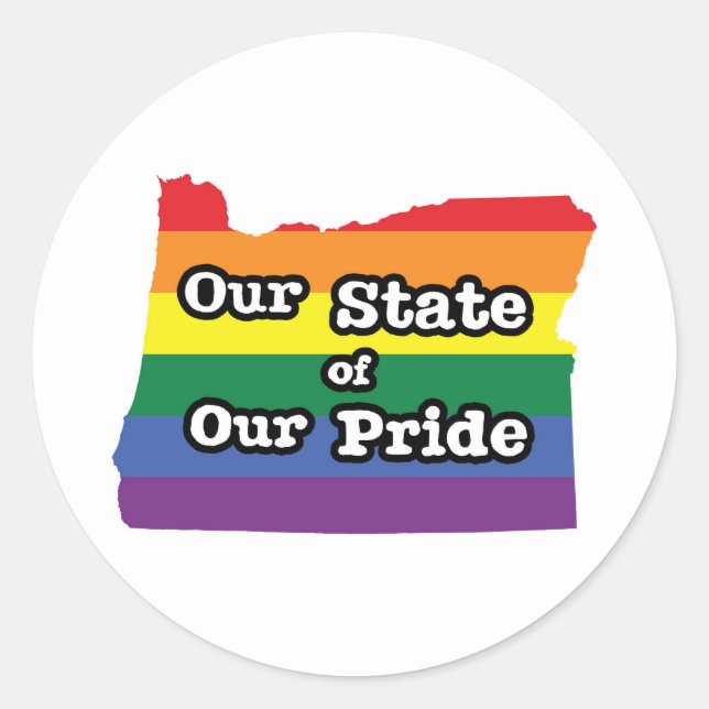 Our State of Our Pride | Oregon Classic Round Sticker (Front)
