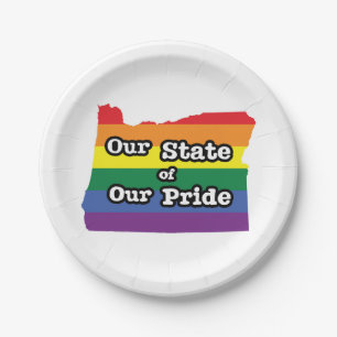 Our State of Our Pride   Oregon Paper Plate