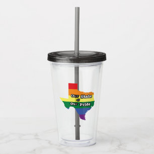 Our State of Our Pride Texas Acrylic Tumbler