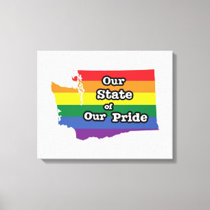 Our State of Our Pride Washington Canvas Print