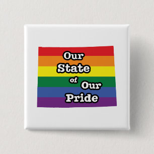 Our State of Our Pride   Wyoming 2 Inch Square Button
