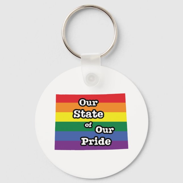 Our State of Our Pride | Wyoming Keychain (Front)