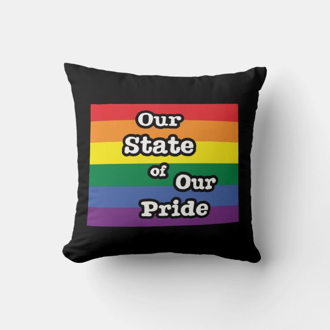 Our State of Our Pride | Wyoming Throw Pillow (Front)