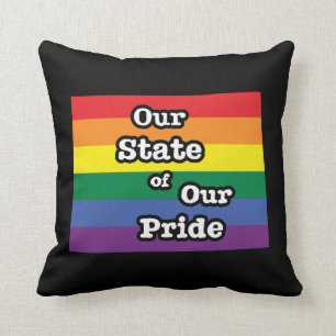 Our State of Our Pride Wyoming Throw Pillow