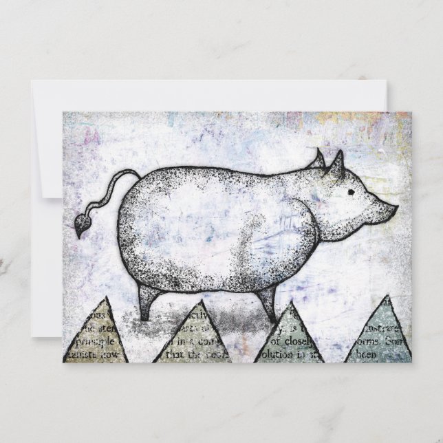 Our Stoic Pig Greeting Card (Front)