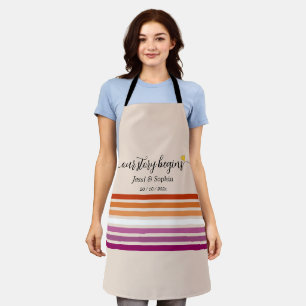 Our Story Begins Sunset Lesbian Flag Apron
