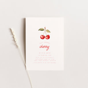 Our Sweet Cherry Birthday Party Invite
