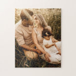 Our Sweet Family Portrait Photo 11"x14" Jigsaw Puzzle<br><div class="desc">Add your own photo; customize the size</div>