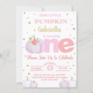 Our sweet little pumpkin 1st first birthday invite