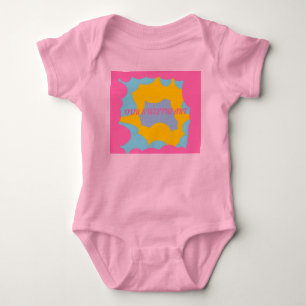 Our sweetheart precious baby patterned splash bodysuit