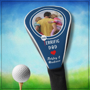 Our Terrific Dad Personalized Golfer Photo * Golf Head Cover