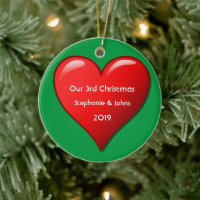 Our Third Christmas Together Cute Red Heart 2019