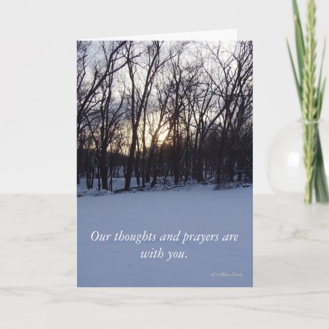 Our thoughts and prayers are with you. card (Front)