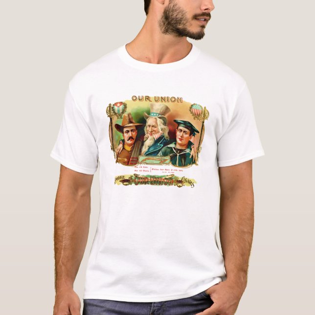 Our Union Vintage Cigar Box Label T-Shirt (Front)
