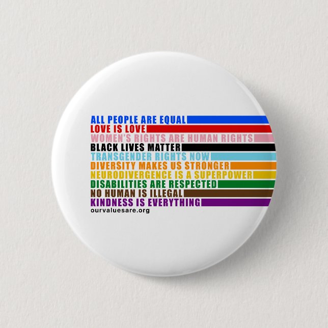 Our Values Are Button Pin (Front)