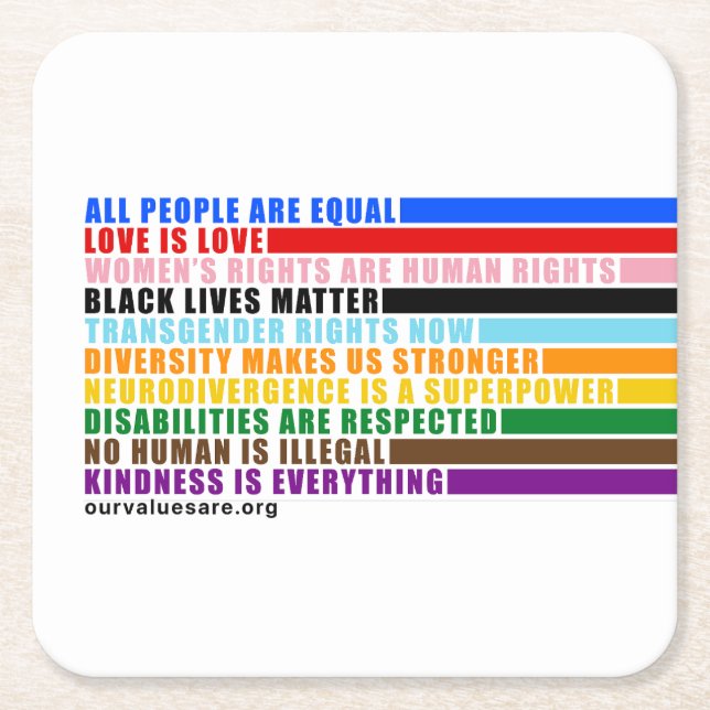 Our Values Are Coaster (Front)