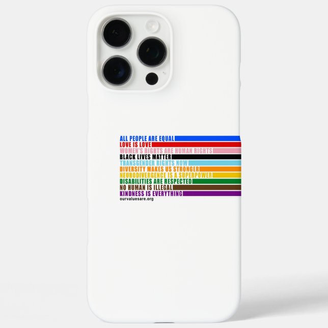 Our Values Are Phone Case (Back)